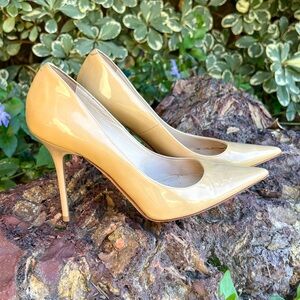 Jimmy Choo Nude Patent Leather Pumps